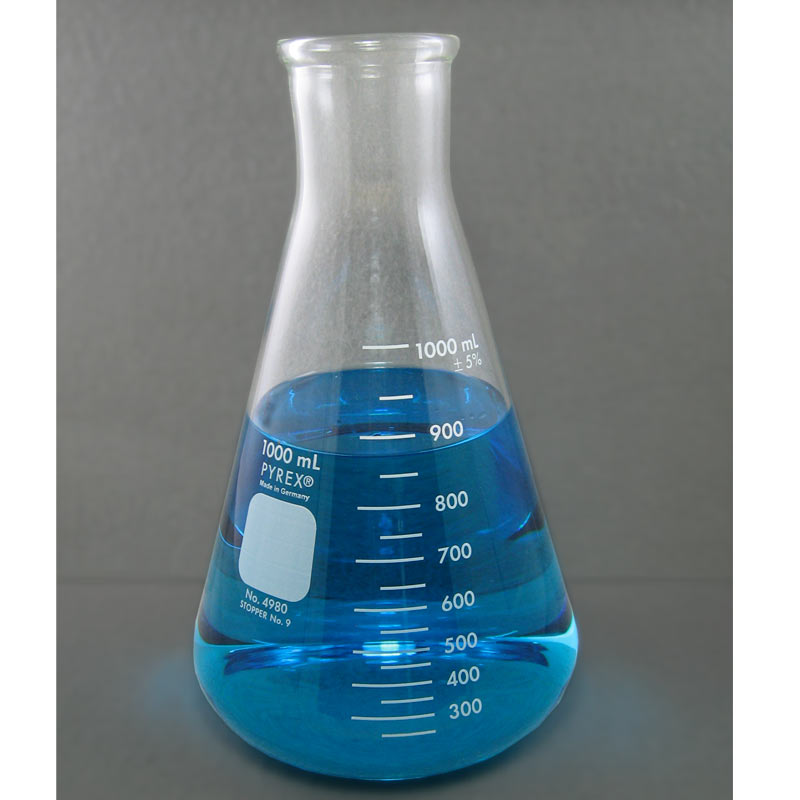 PYREX 4980-1000 Glass Erlenmeyer Flask, 1000mL