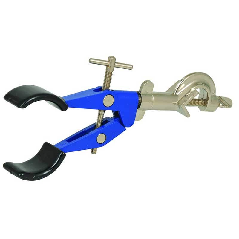 Two Prong Vinyl Coated Lab Clamp With Boss Head 475 12 Cm Maximum Clamp Opening 