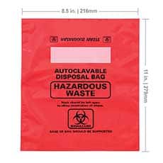 Red Autoclave Bags, 8.5 x 11" pk/100