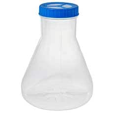 Baffled Bottom Jumbo Erlenmeyer Flasks, 2.8L, Styrene-Butadeine, Sterile, Cs/6