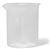 Polypropylene Plastic Graduated Beaker, 500mL, Pk/4