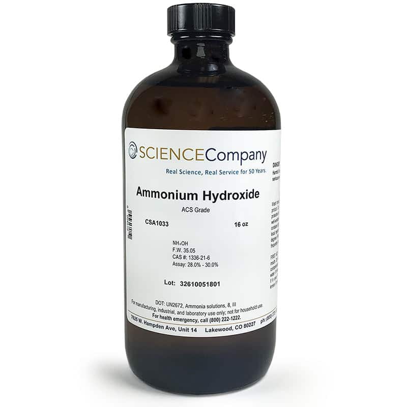 ACS Reagent Grade Ammonium Hydroxide, 16oz for sale. Buy from The