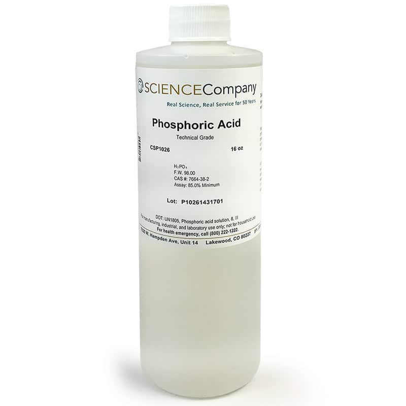 Tech Grade Phosphoric Acid, 85, 16oz. for sale. Buy from The Science